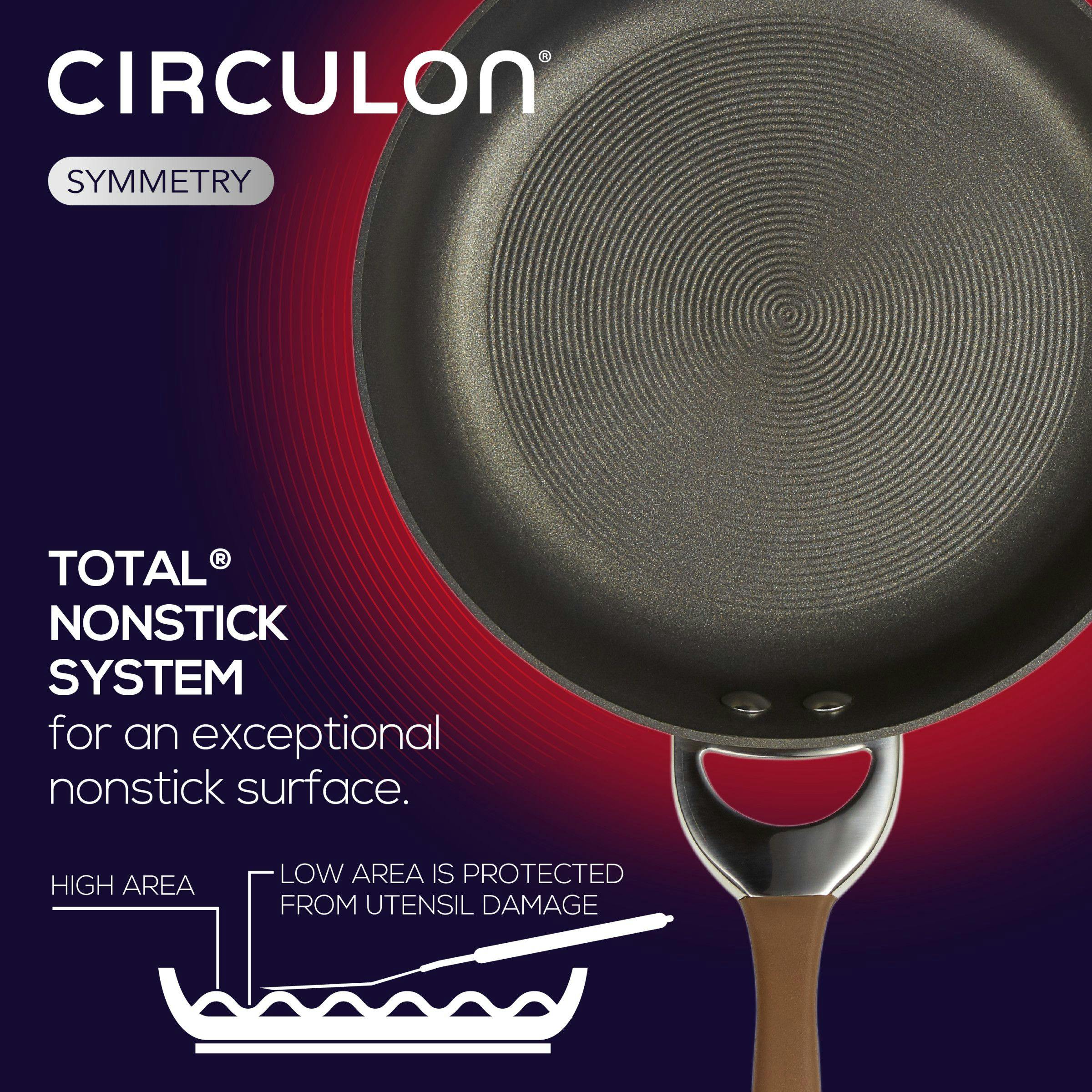 Circulon Symmetry Hard-Anodized Nonstick Induction Frying Pan, 11-Inch, Chocolate