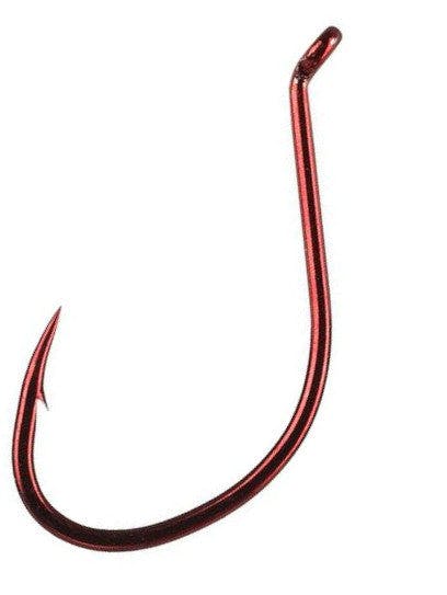 6 Pack Mustad Ultra Point Red 10546NPRB-04 Drop Shot Hooks Size 4 Wide Gap