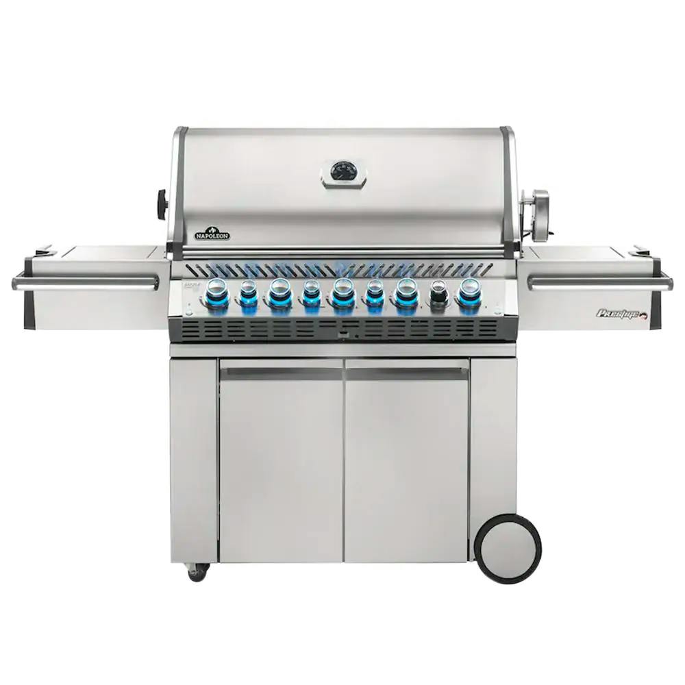 Napoleon Prestige PRO 665 Gas Grill with Infrared Rear Burner and Infrared Side Burner and Rotisserie Kit · Propane
