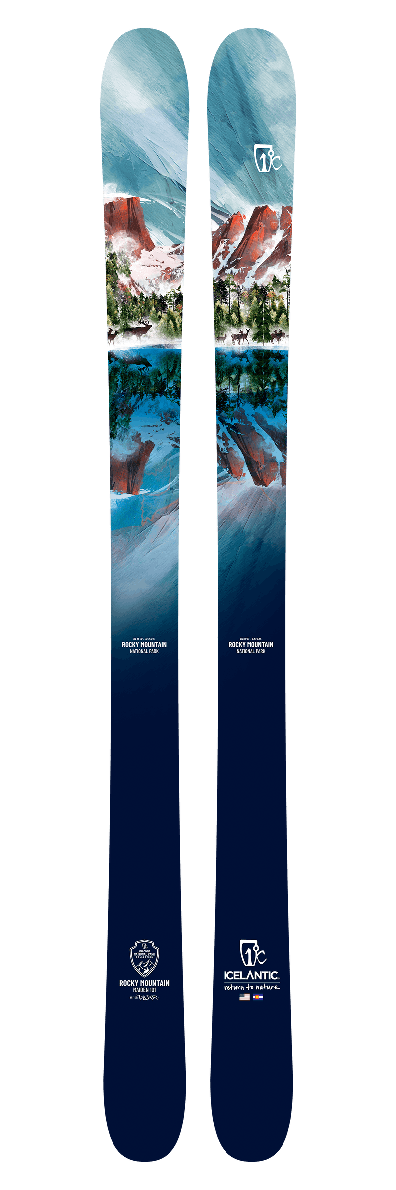 Icelantic Rocky Mountain Nomad 105 National Park Special Edition Skis · 2023 · 186 cm