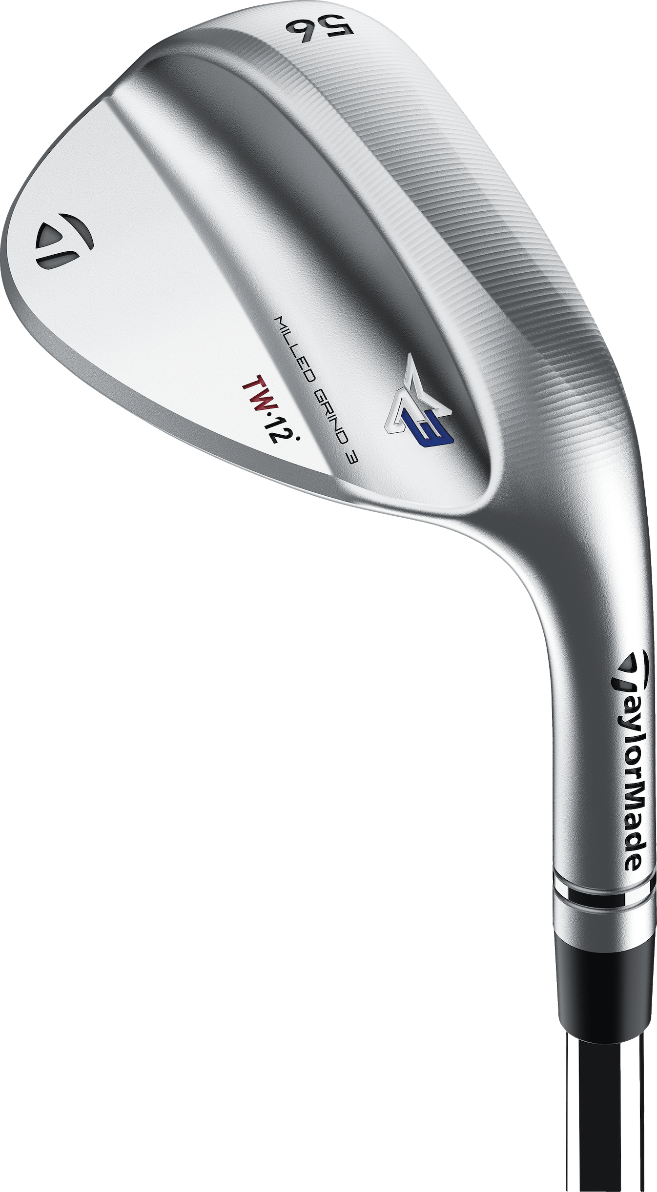 TaylorMade Milled Grind 3 Chrome Wedge · Left handed · Stiff · 56° · 12°