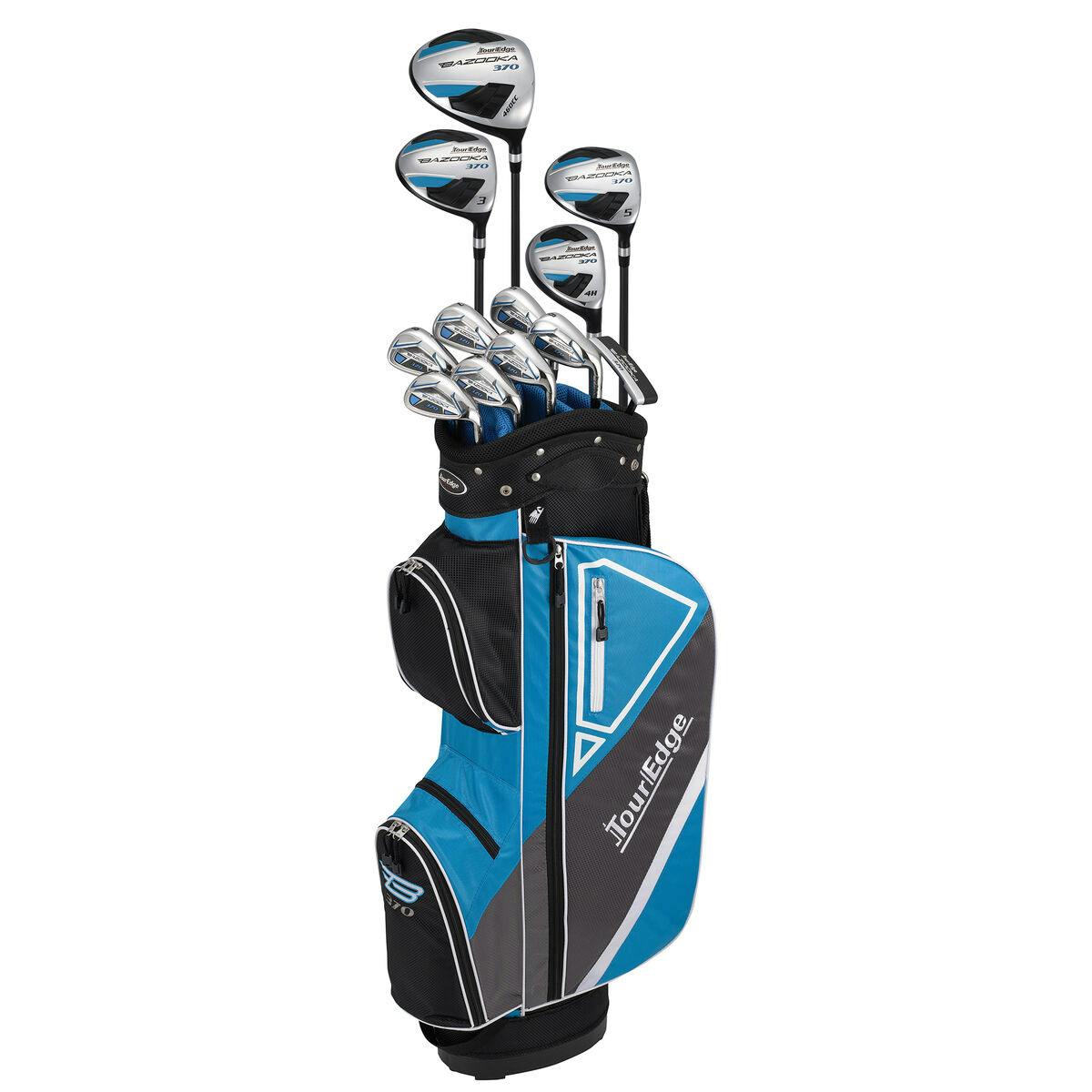 Tour Edge Bazooka 370 Complete Set with Stand Bag · Right handed · Steel · Uniflex · Standard · Black/Blue