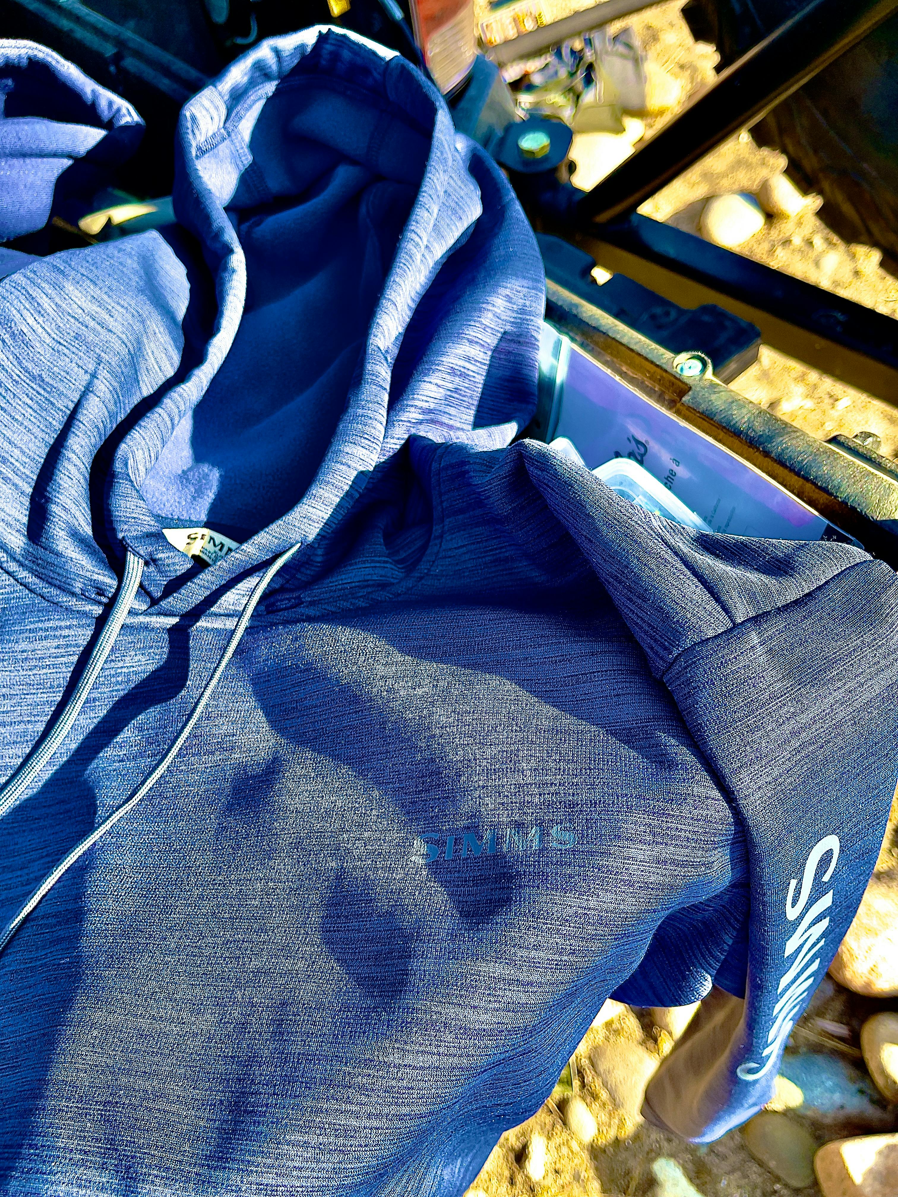 The Simms Challenger Hoody and Print Hooded Sweatshirts.