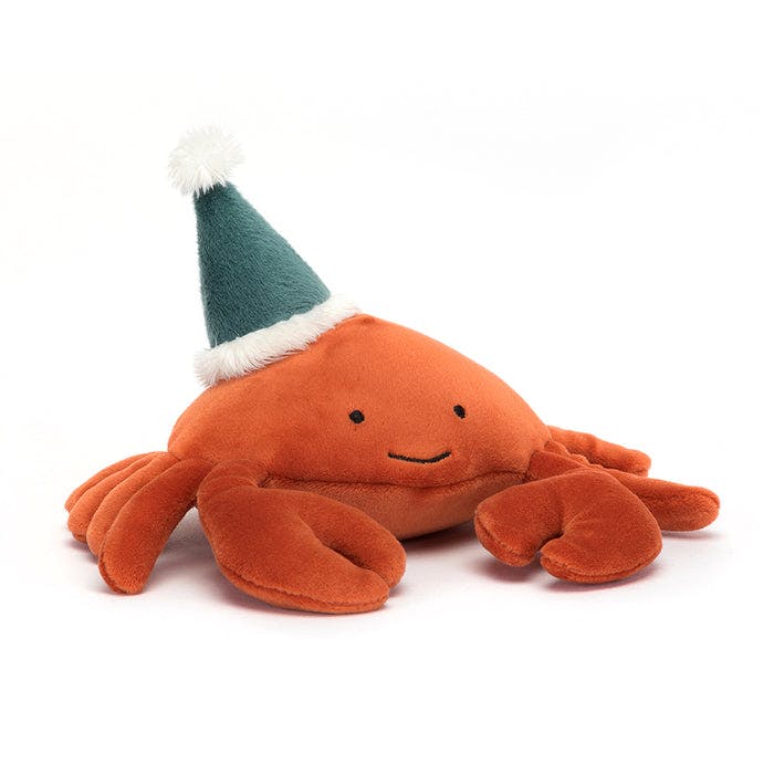 Jellycat Celebration Crustacean Crab (Green Hat)