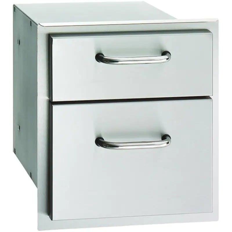 American Outdoor Grill Double Access Drawer with Stainless Steel Handles