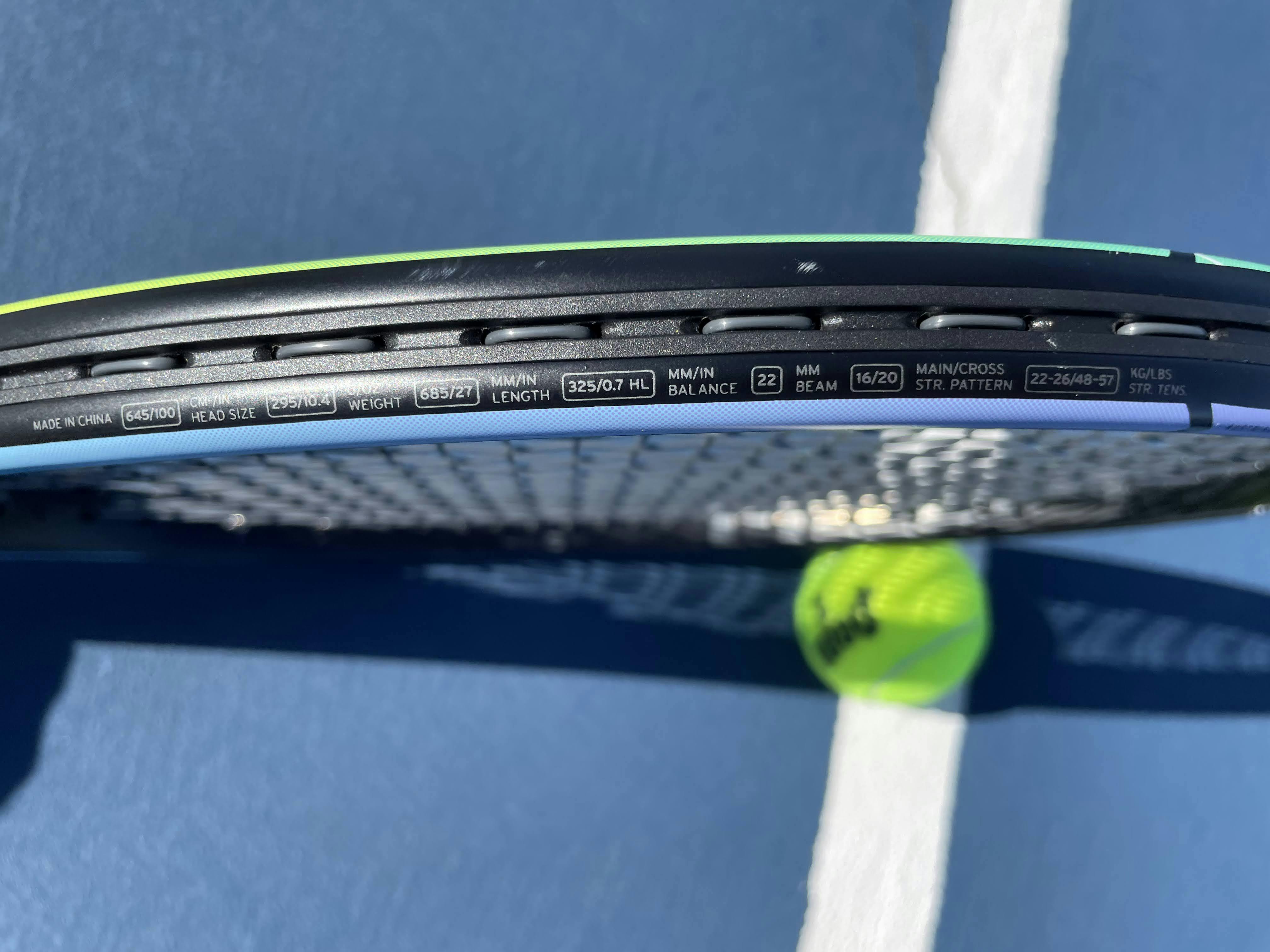 Side of the Head Gravity MP Tennis Racquet.