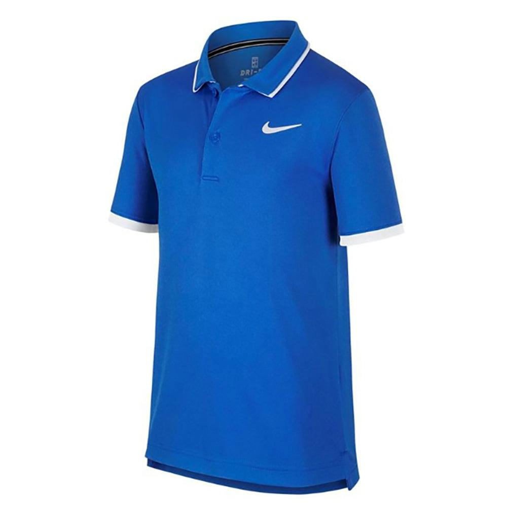 Nike Court Boys Tennis Polo - 403 SIGNAL BLUE / S