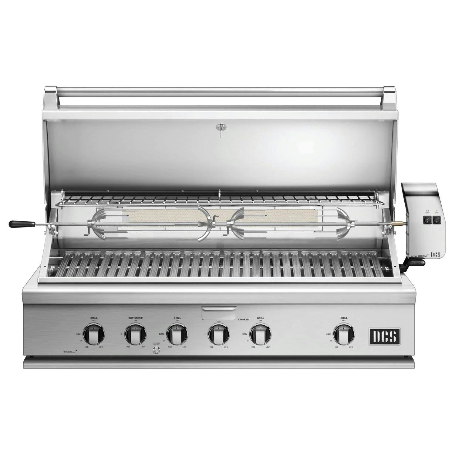 DCS Series 7 Traditional Built-in Gas Grill with Double Side Burner and Rotisserie