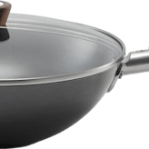 Zwilling Dragon Carbon Steel Wok With Lid · 12 Inch · Black