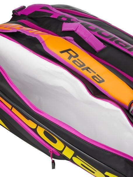 Babolat Pure Aero Rafa RH X12 Tennis Bag · Black/Yellow/Pink