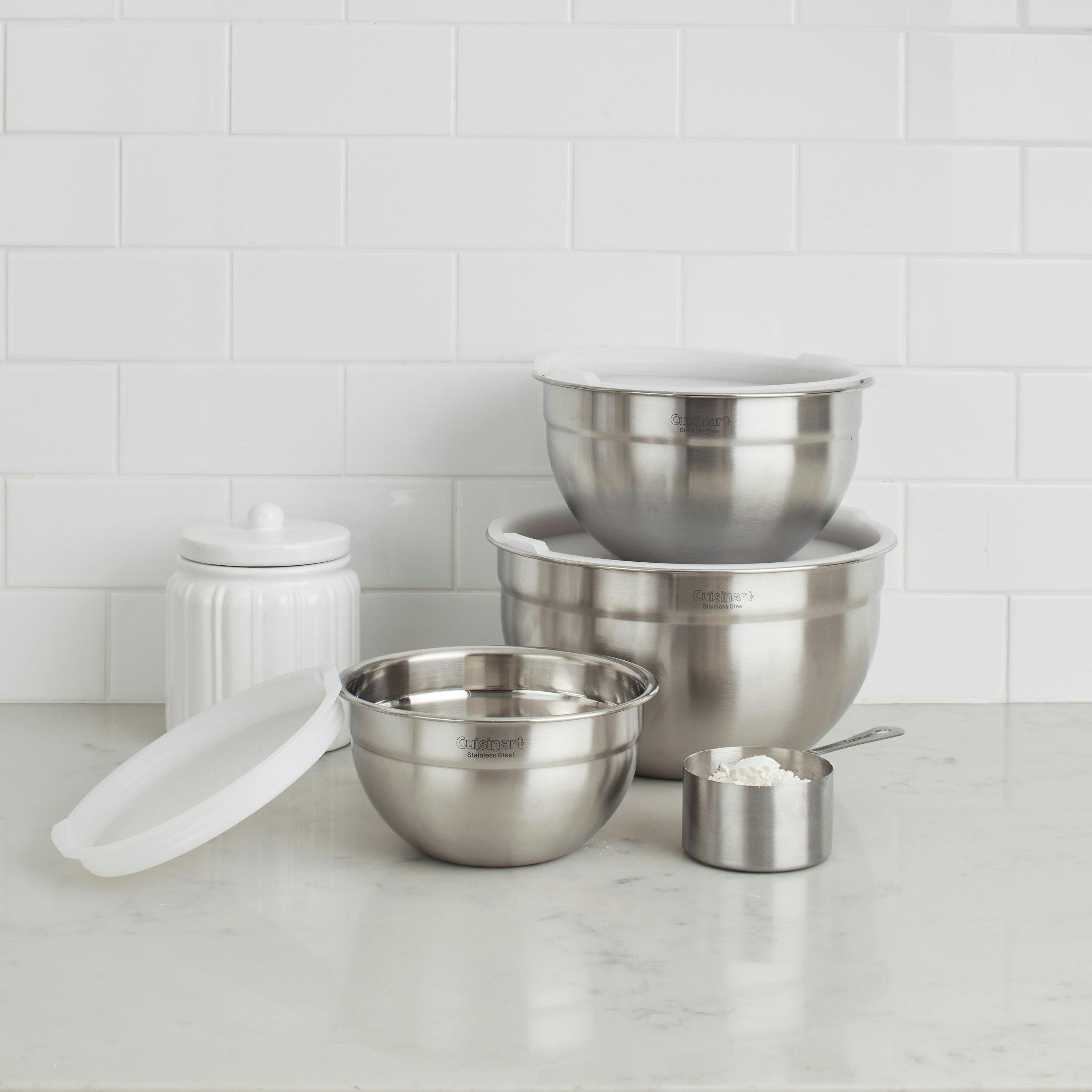 Cuisinart 3 Mixing Bowl Set with Lids – Pryde's Kitchen & Necessities