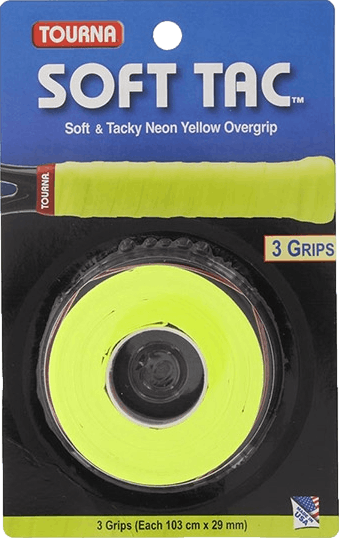Tourna Soft Tac Overgrip (3x) · Neon Yellow