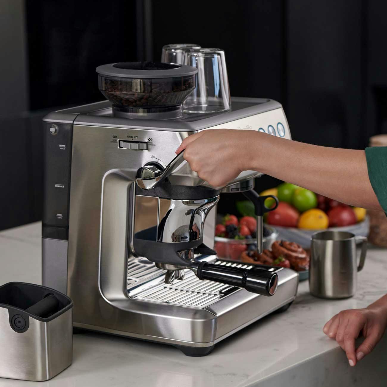 MESS AND FUSS-FREE BARISTA-QUALITY COFFEE WITH THE BREVILLE EXPRESS IMPRESS  COFFEE MACHINE – @home