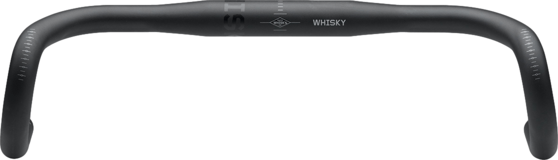 Whisky No.7 24F Alloy Drop Bar 40cm 24 Degree Flare · 40cm · Matte Black