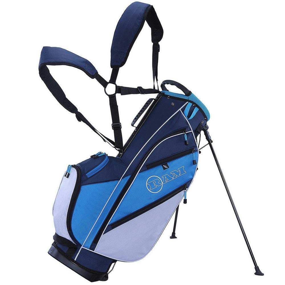 Ram Golf Lightweight Dual Strap Ladies Stand/Carry Bag · Blue/White
