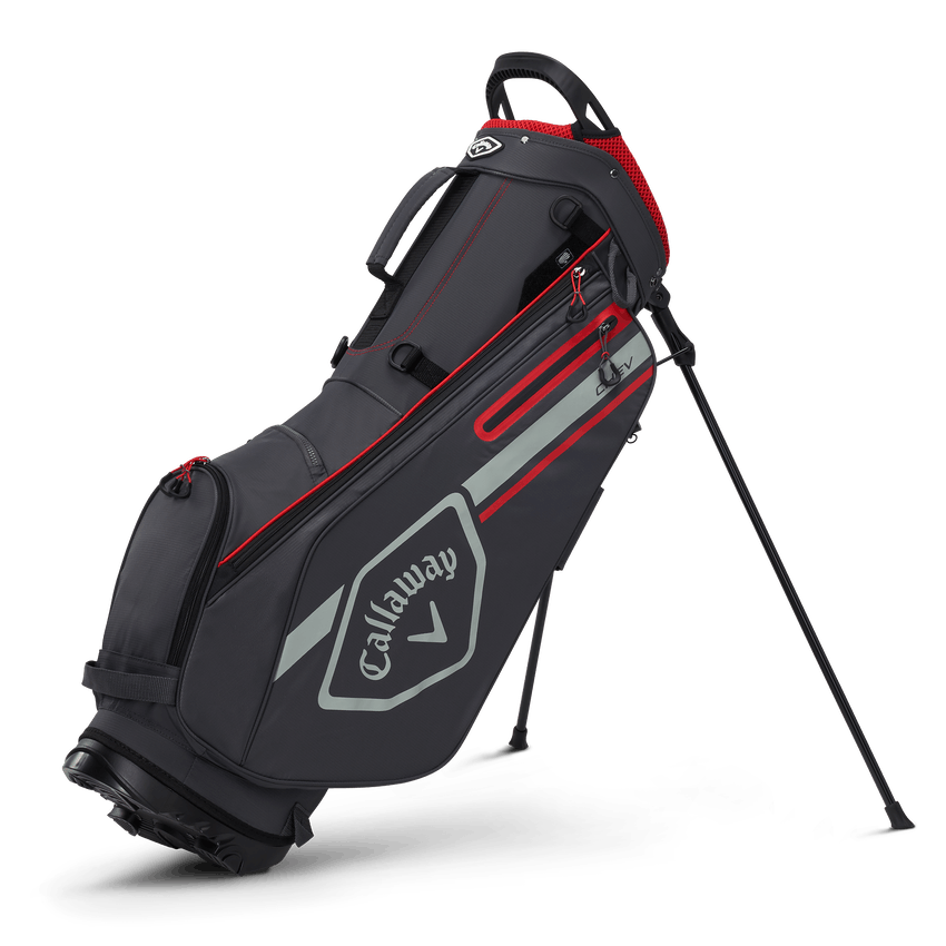 Callaway 2022 Chev Stand Bag · Charcoal/Fire Red