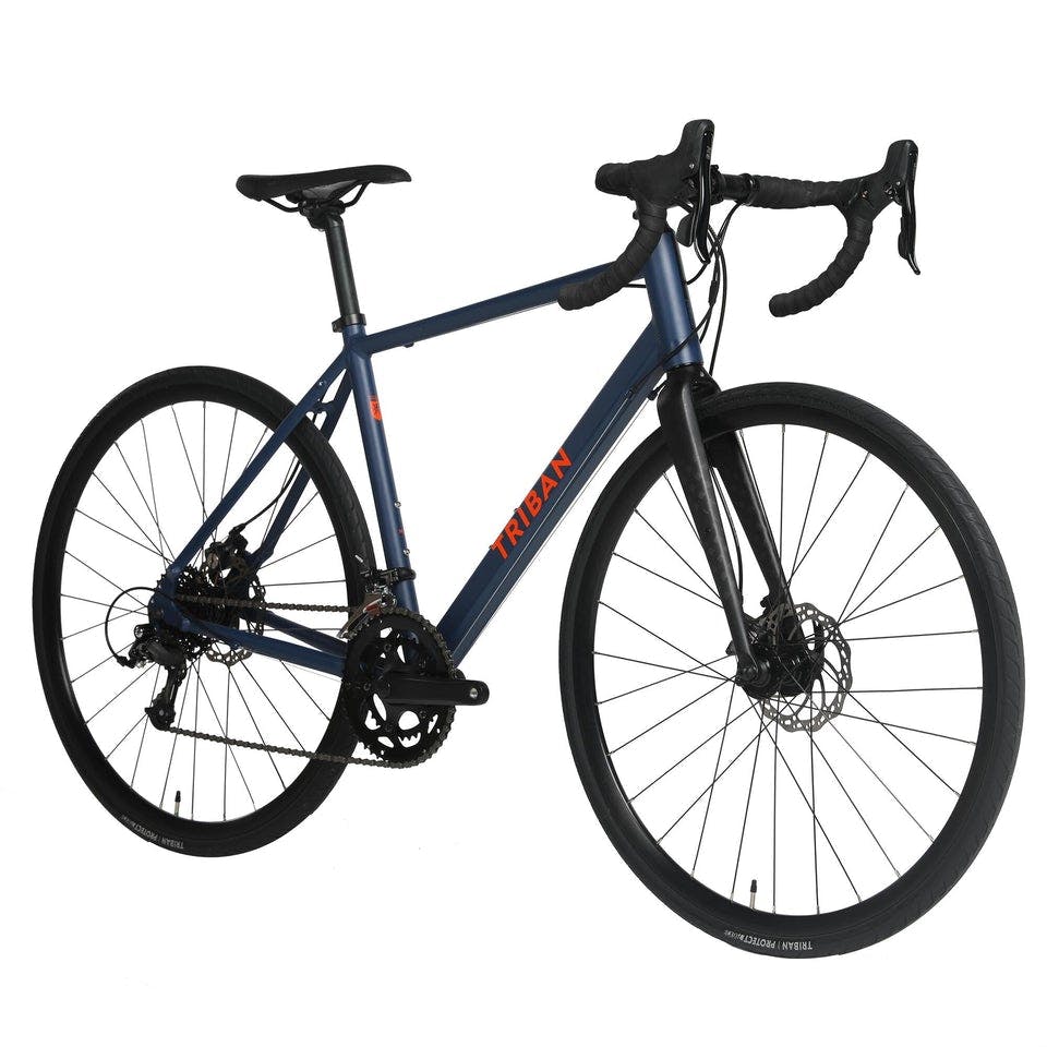 Decathlon Triban RC120 Disc Brake Aluminum Road Bike · Dark Blue · XL