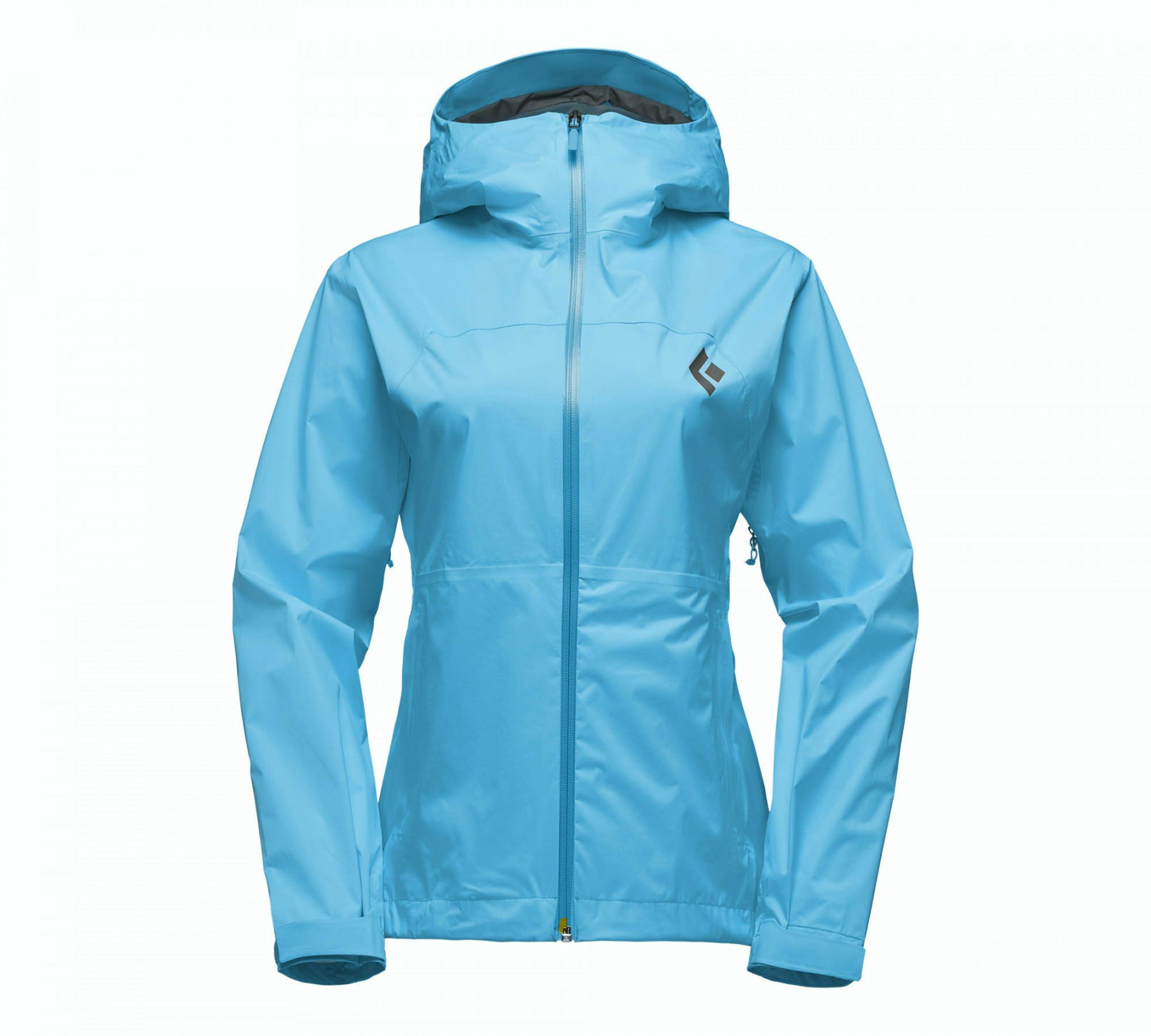 Product image of the Black Diamond Stormline Stretch Women’s Rain Shell in Ocean blue.
