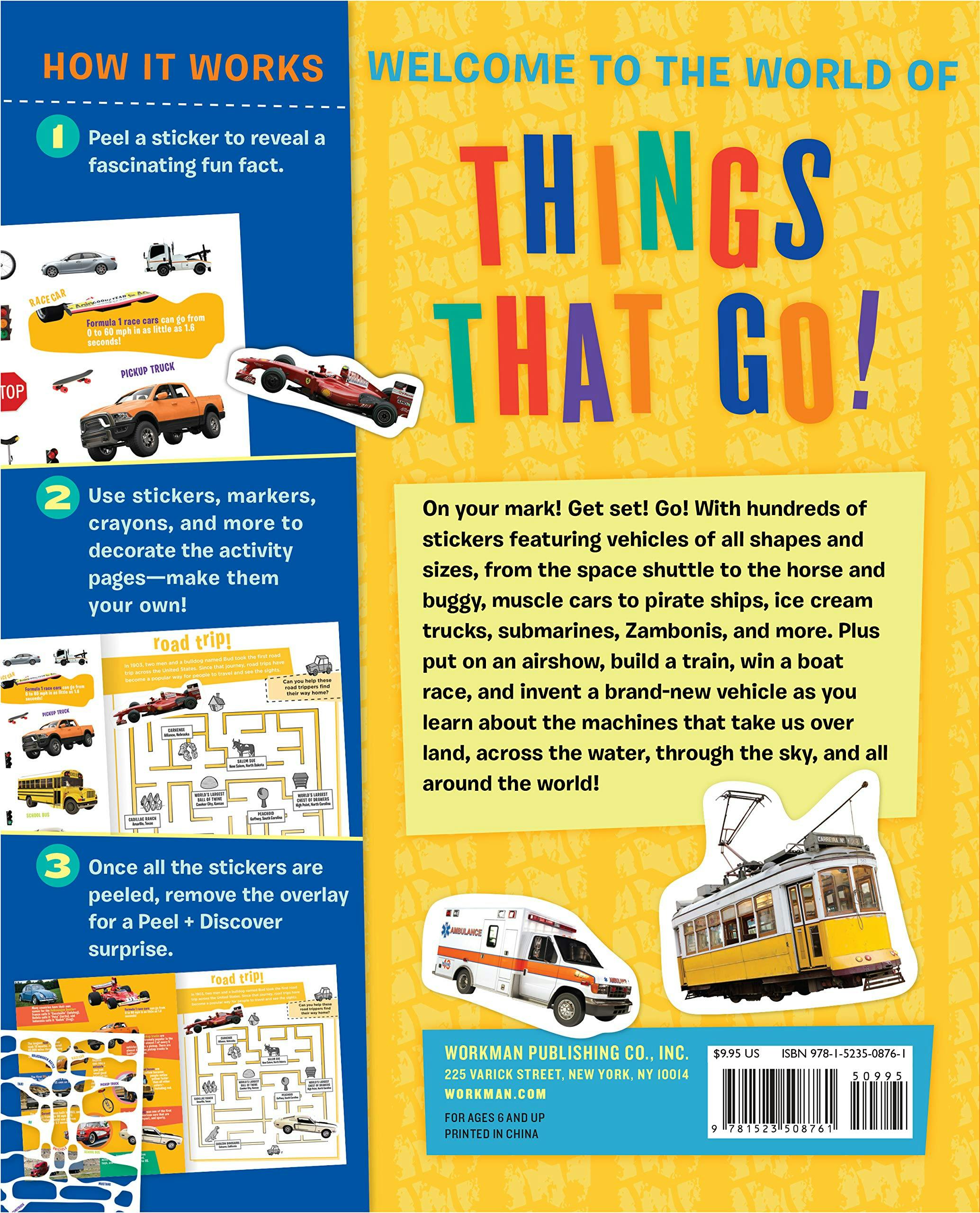 Workman Publishing Peel and Discover: Cars! Trucks! Trains!