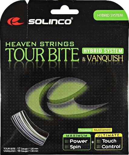 Solinco Tour Bite + Vanquish Hybrid String