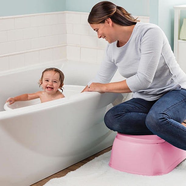 Summer infant right height bath sale tub pink