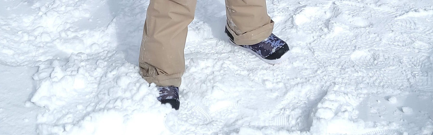 The Burton Swath boots in the snow. 