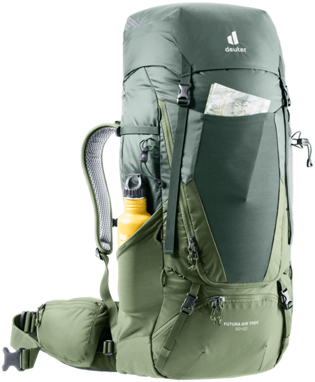 Deuter Futura Air Trek 50L + 10L Backpack · Men's · Ivy / Khaki