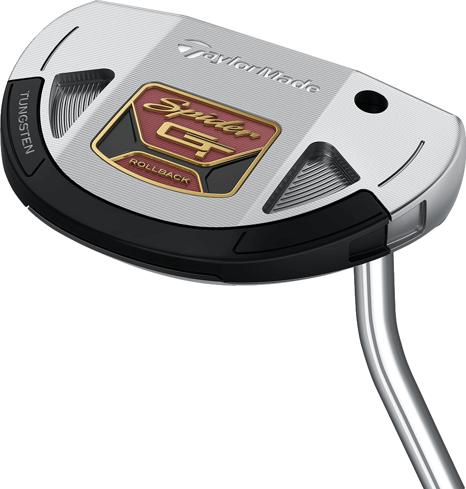 TaylorMade Spider GT Rollback Silver Single Bend Putter · Right Handed · 34'' · Pistol Grip · Black/Red