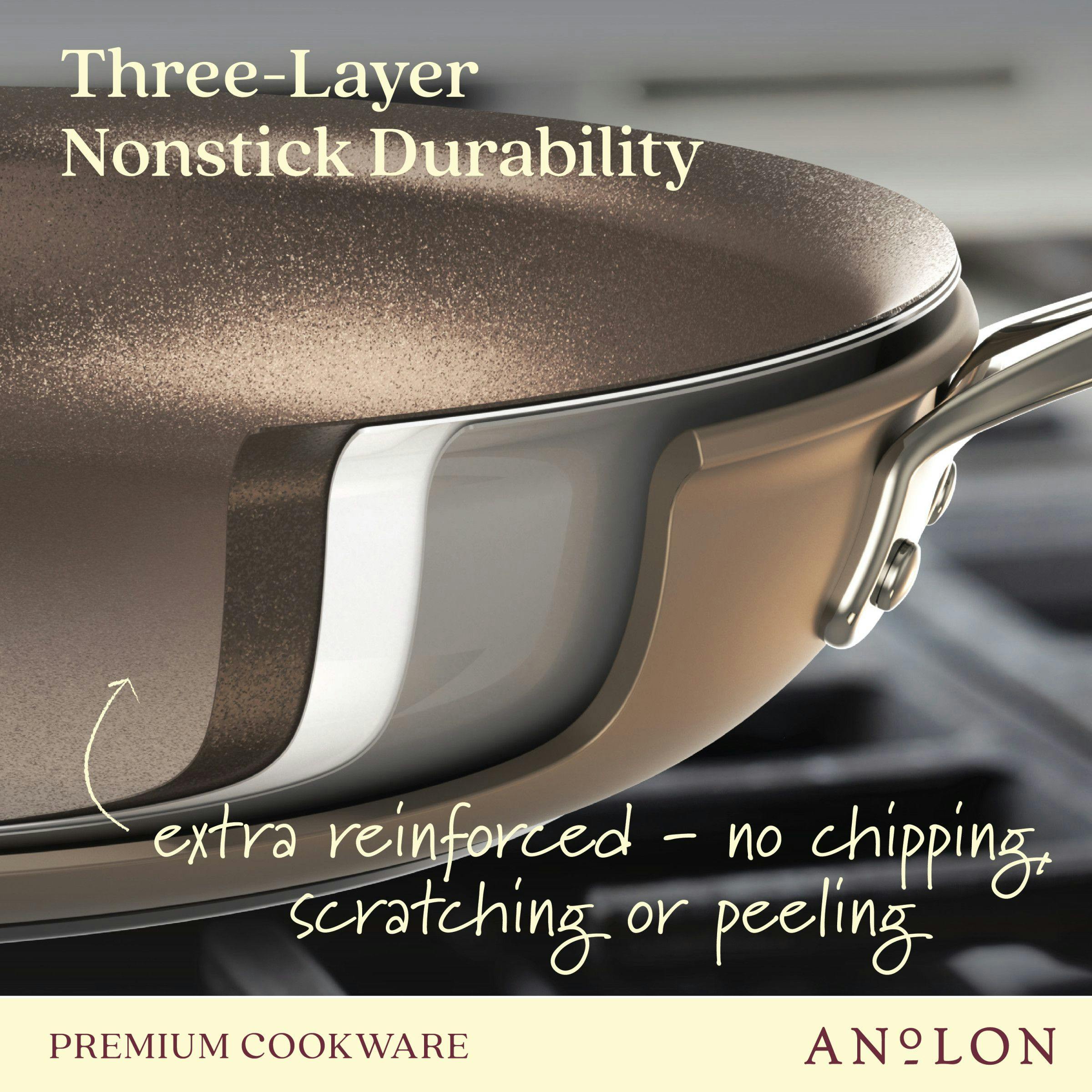 Anolon Advanced Home Hard-Anodized 12 Nonstick Stir Fry - Bronze