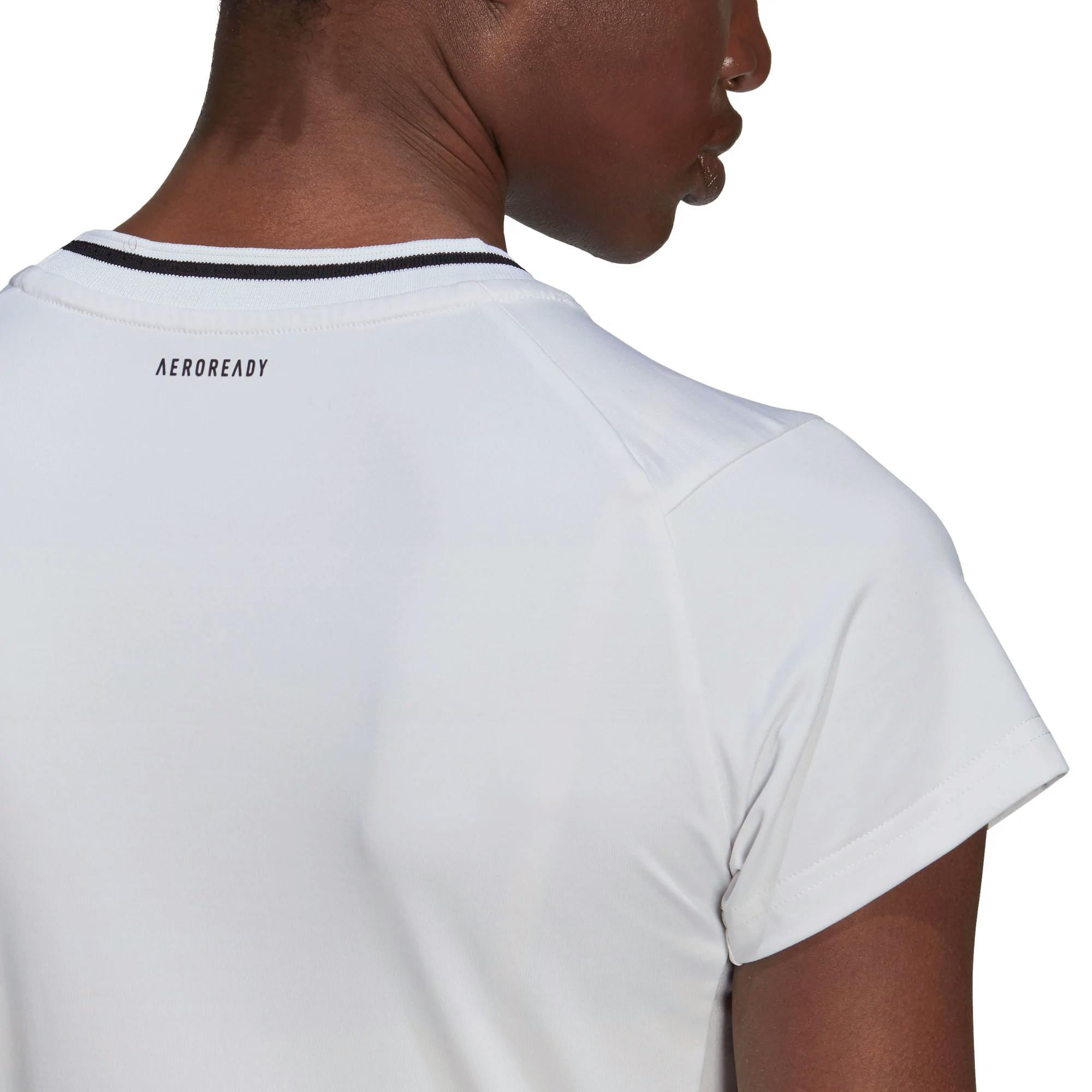 Adidas Women's Freelift Match White Tennis Shirt