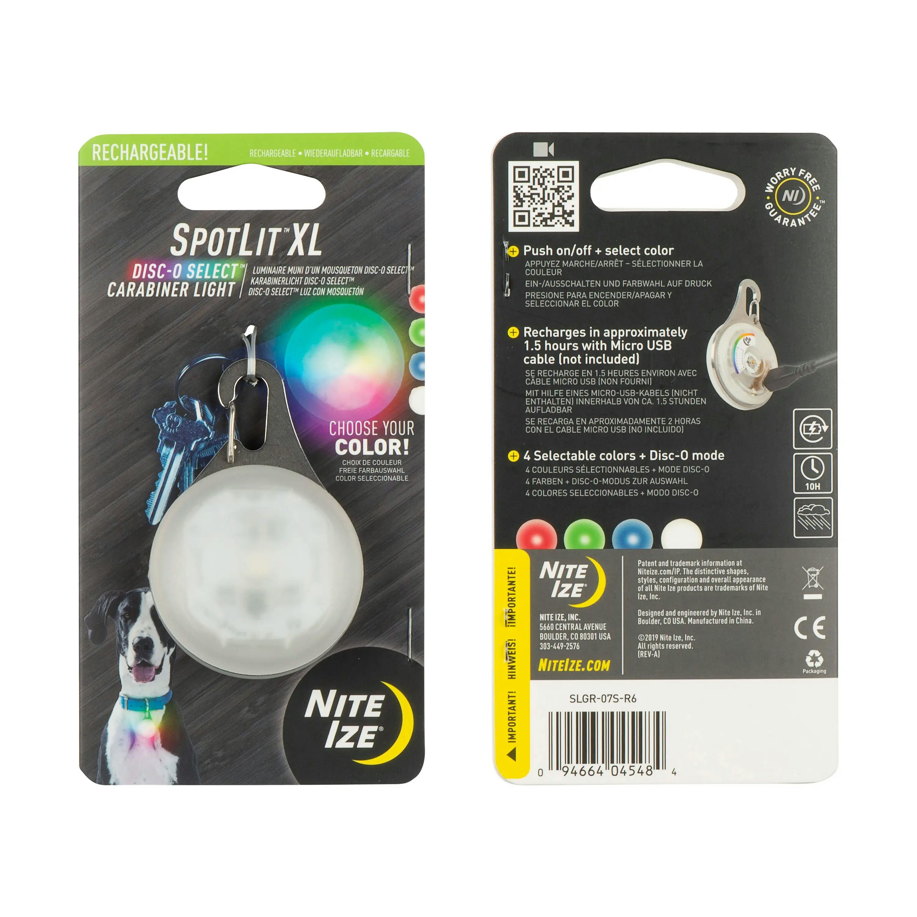 Nite Ize Spotlit Rechargeable Carabiner Light Disc-O Tech