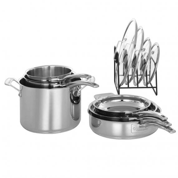 Cuisinart 11-Piece Black Stainless Steel Cookware Set