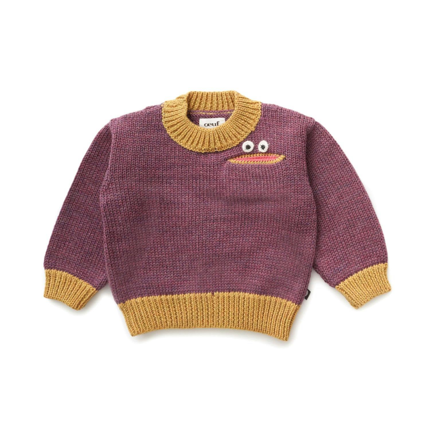 Oeuf Blabbermouth Sweater Mauve · 3/6 months