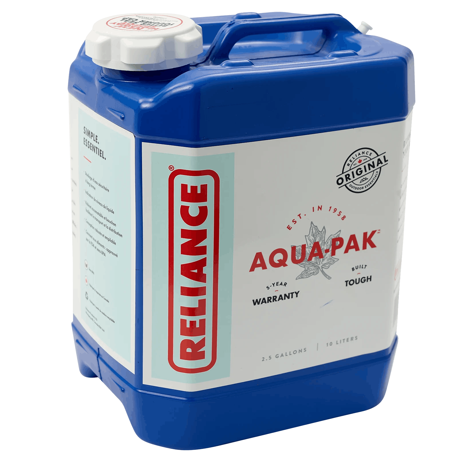 Reliance Aqua Pak Container 2.5gal · Blue