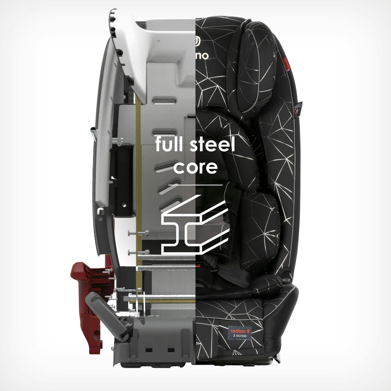 Diono Radian® 3RXT Luxe Convertible Car Seat · Black Platinum