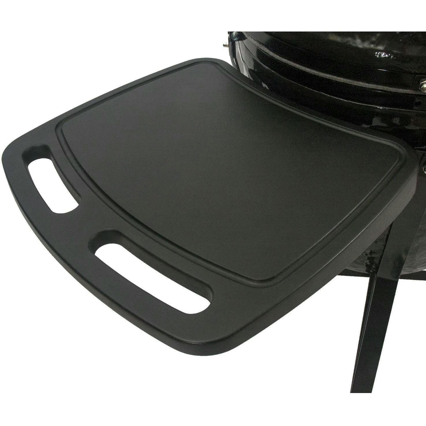 Primo All-In-One Oval XL 400 Ceramic Kamado Grill with Cradle, Side Shelves, and Stainless Steel Grates