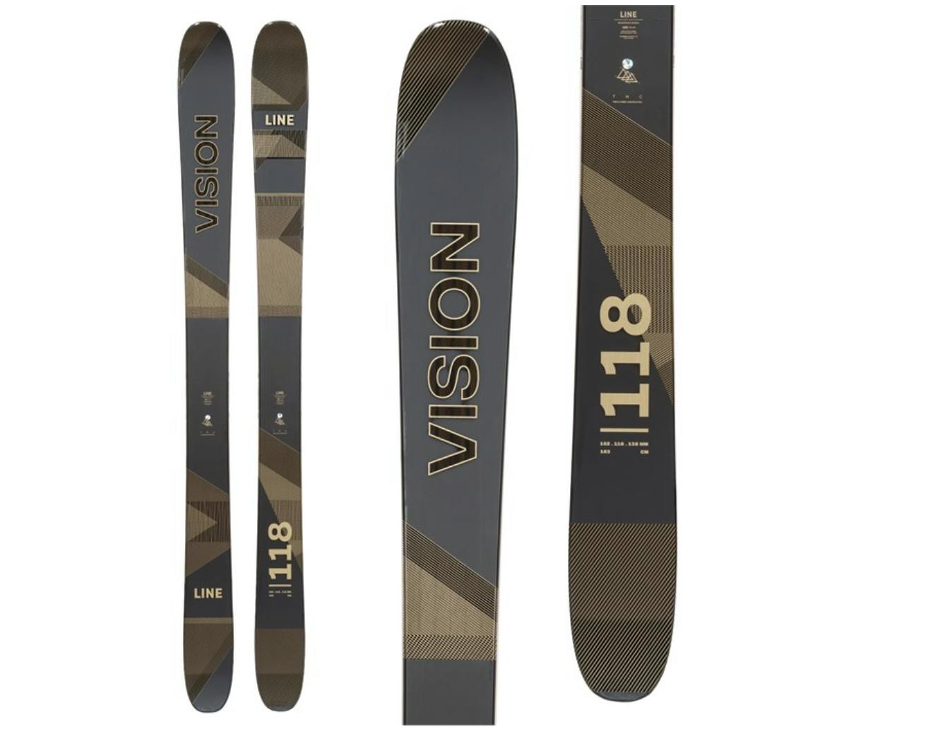 The Line Vision 118 Skis. 
