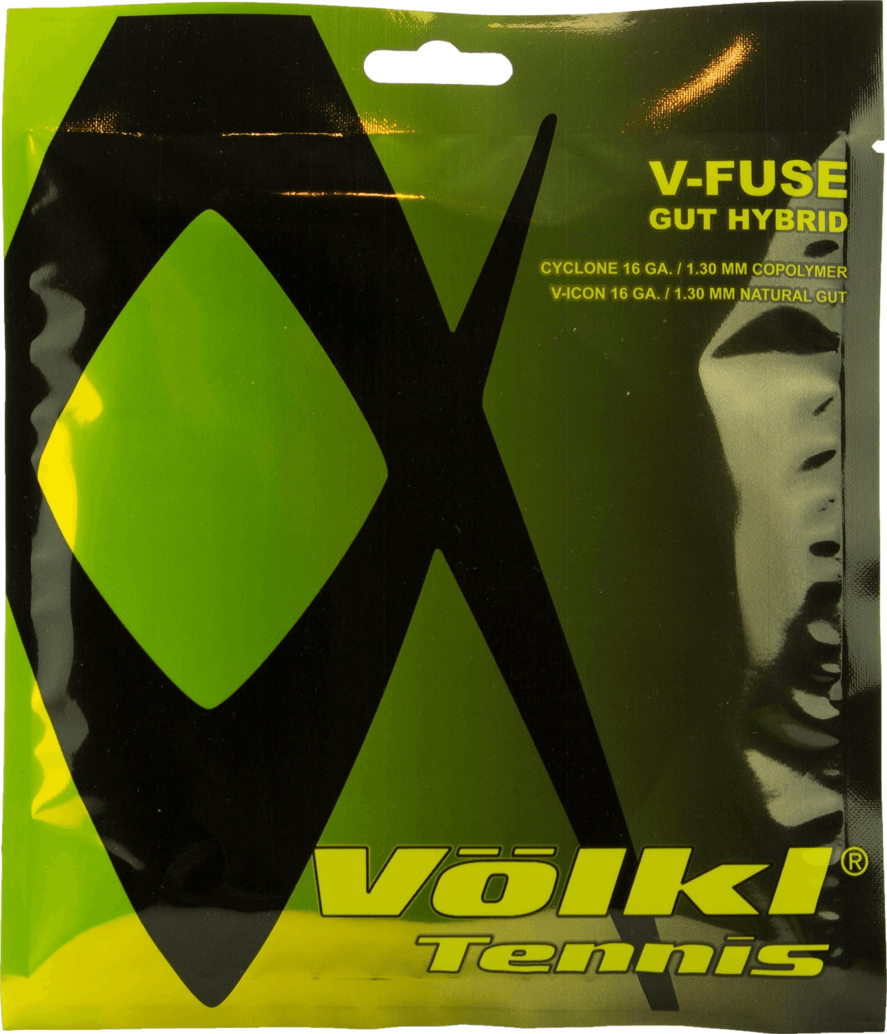 Volkl V-Fuse Hybrid String · 16g · Black/Yellow