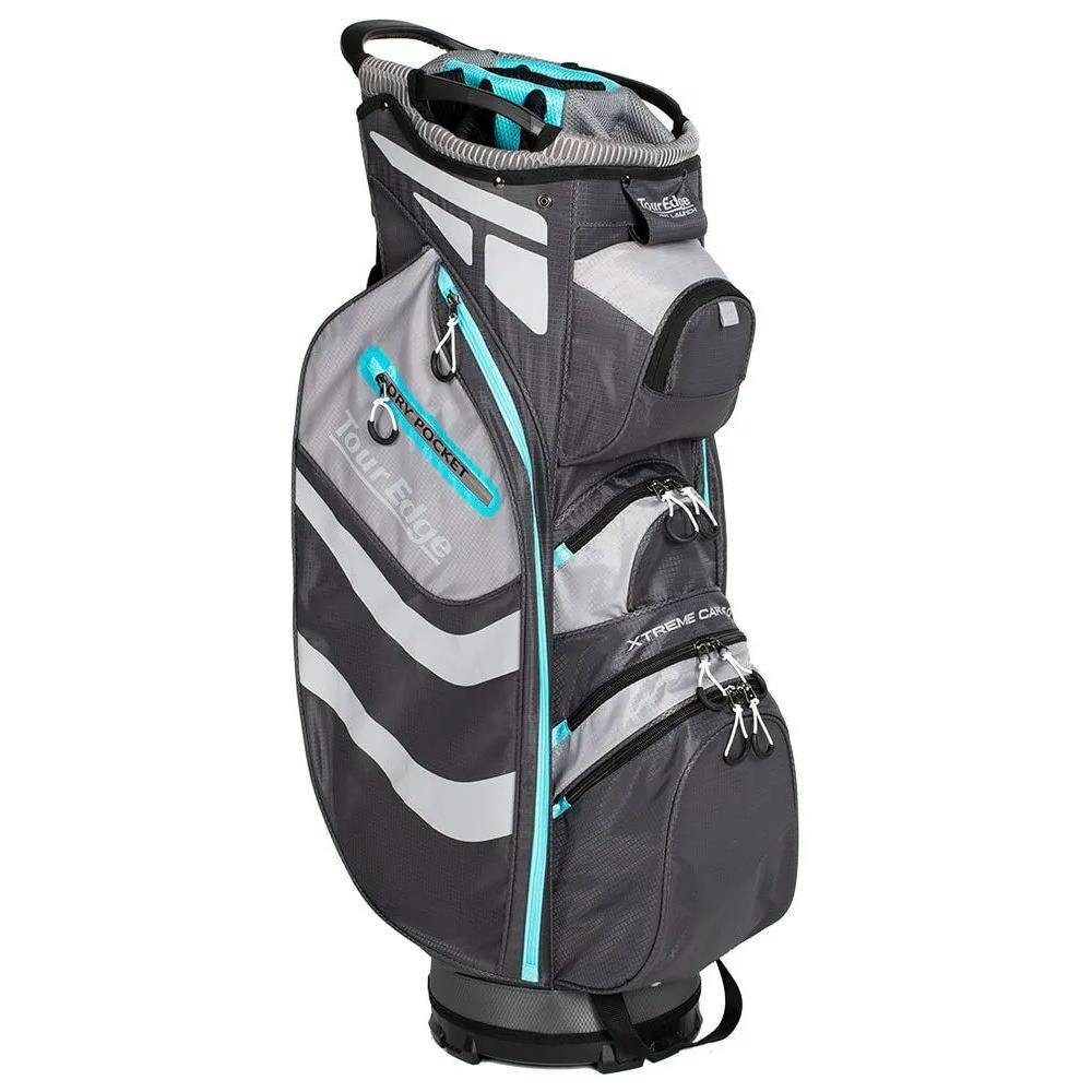 Tour Edge Hot Launch Xtreme 5.0 Golf Cart Bag · Silver/Blue