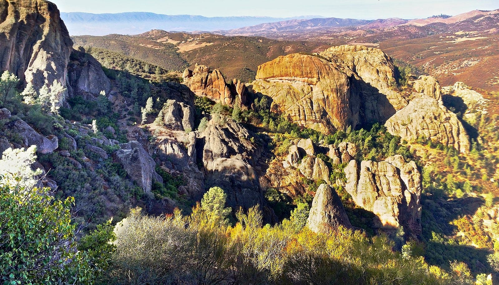 View of Pinnacles National Park. 