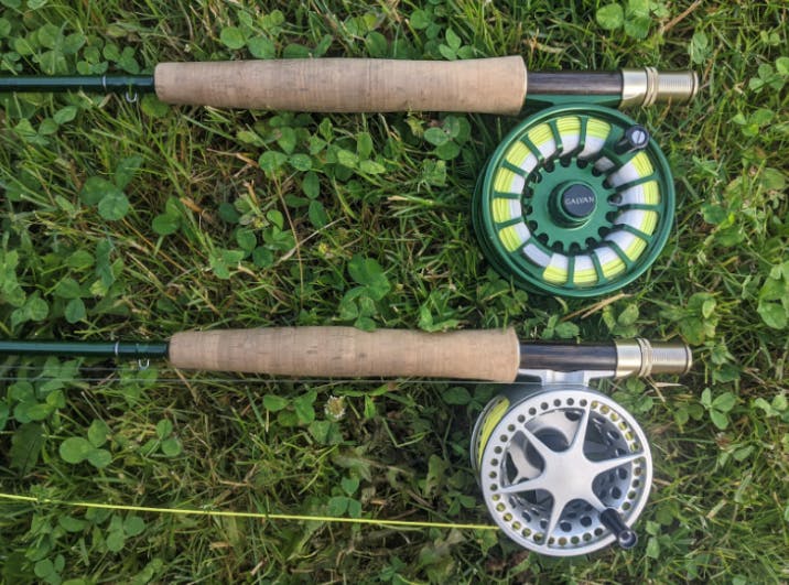 Two fishing rods and reels.