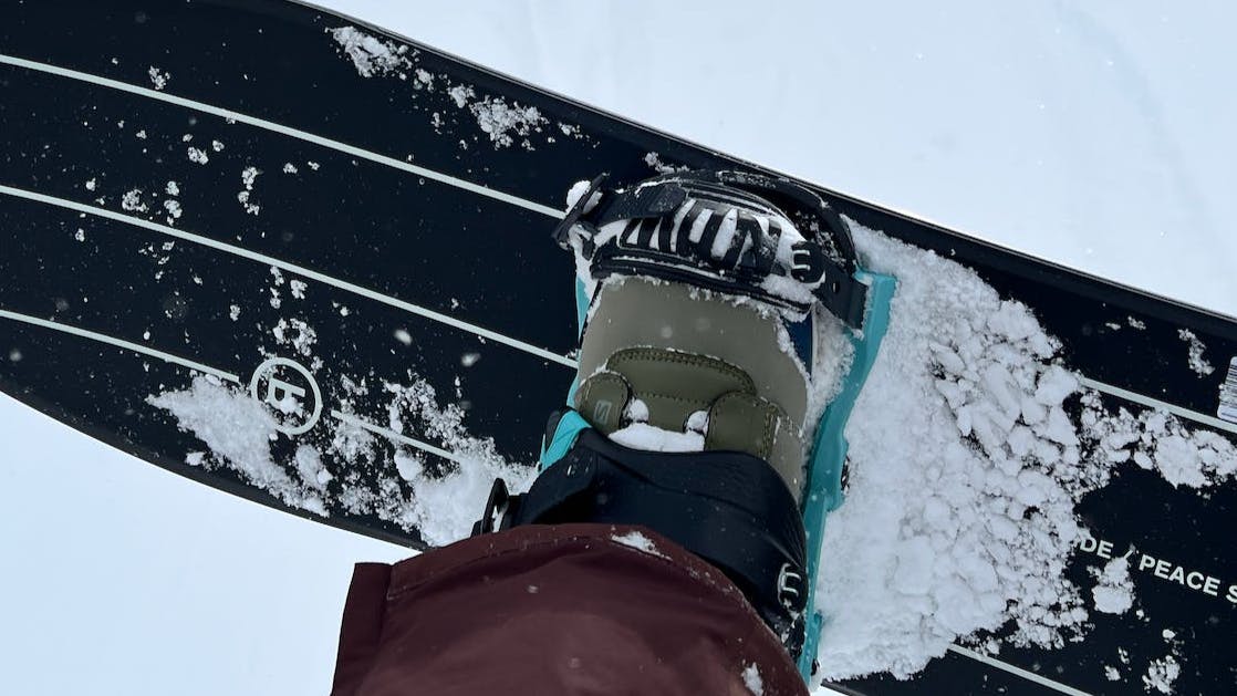 The Ride Peace Seeker Snowboard · 2023 on a chairlift. 
