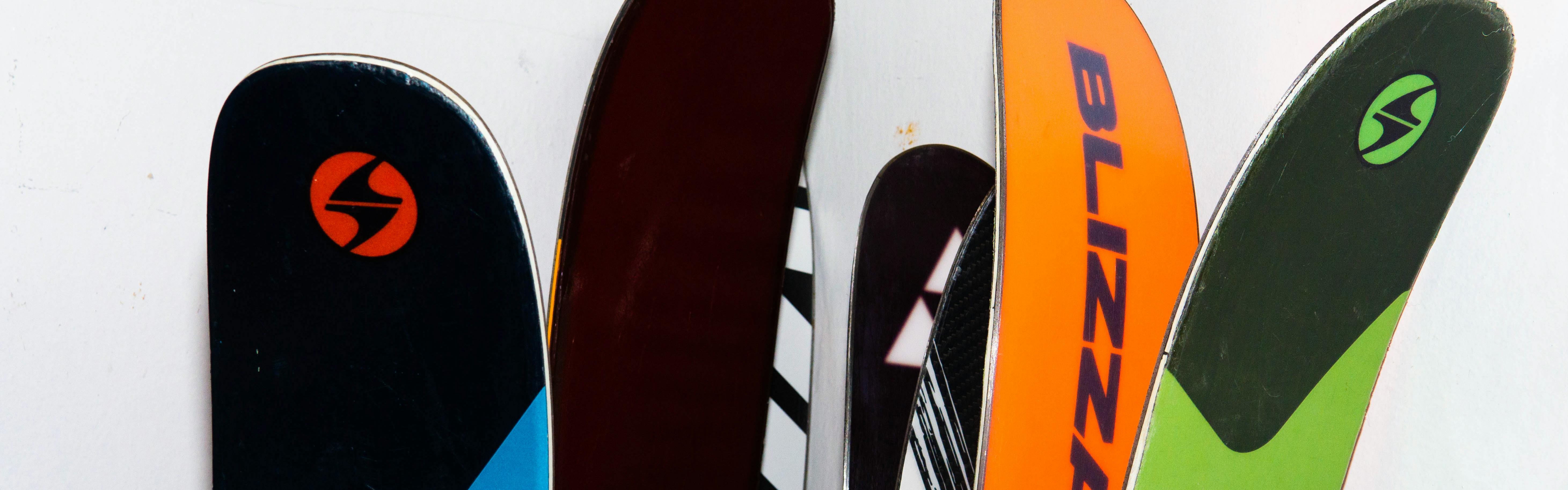 The tops of the author's skis. 