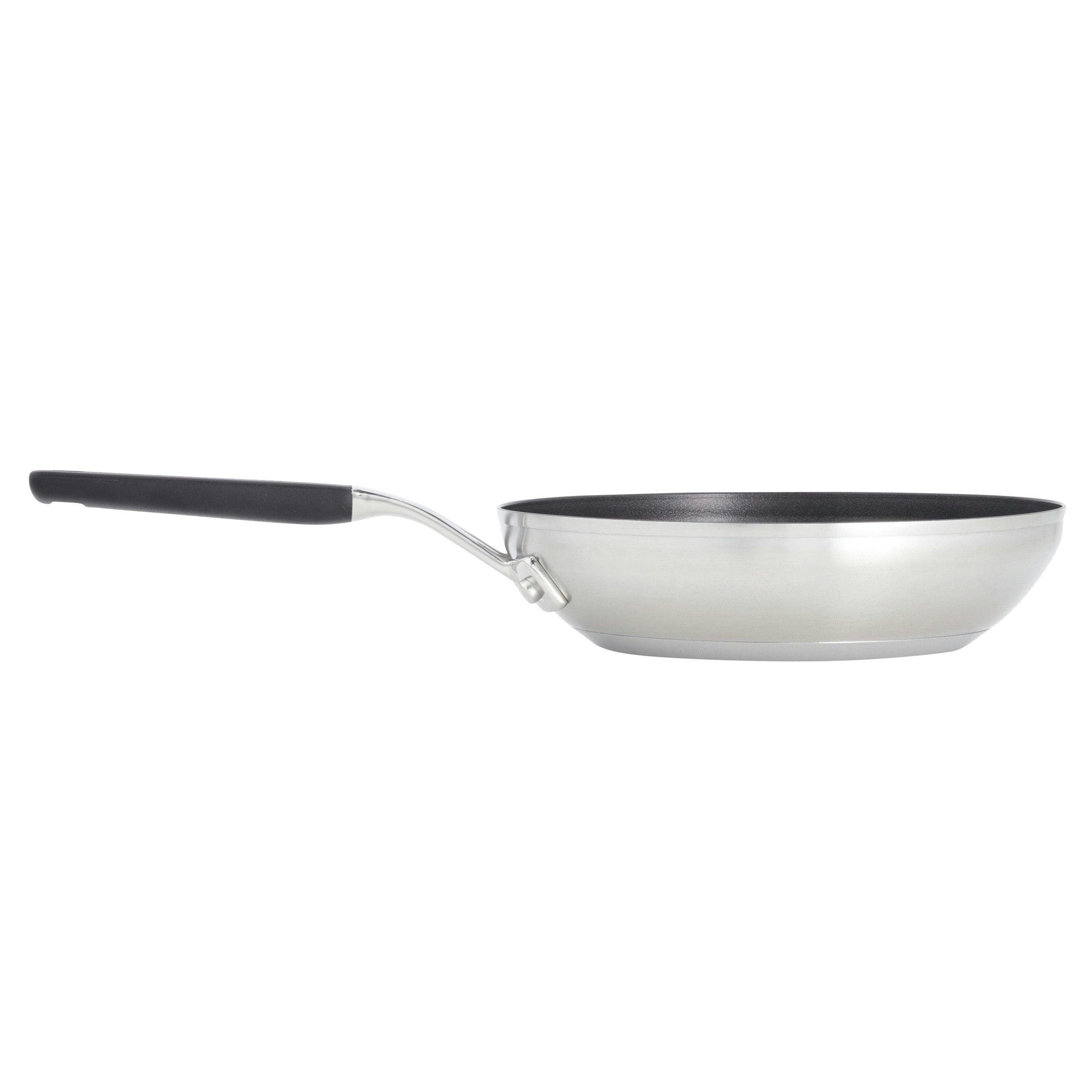 KitchenAid Stainless Steel Nonstick Induction Frying Pan, 8-Inch, Brushed Stainless Steel