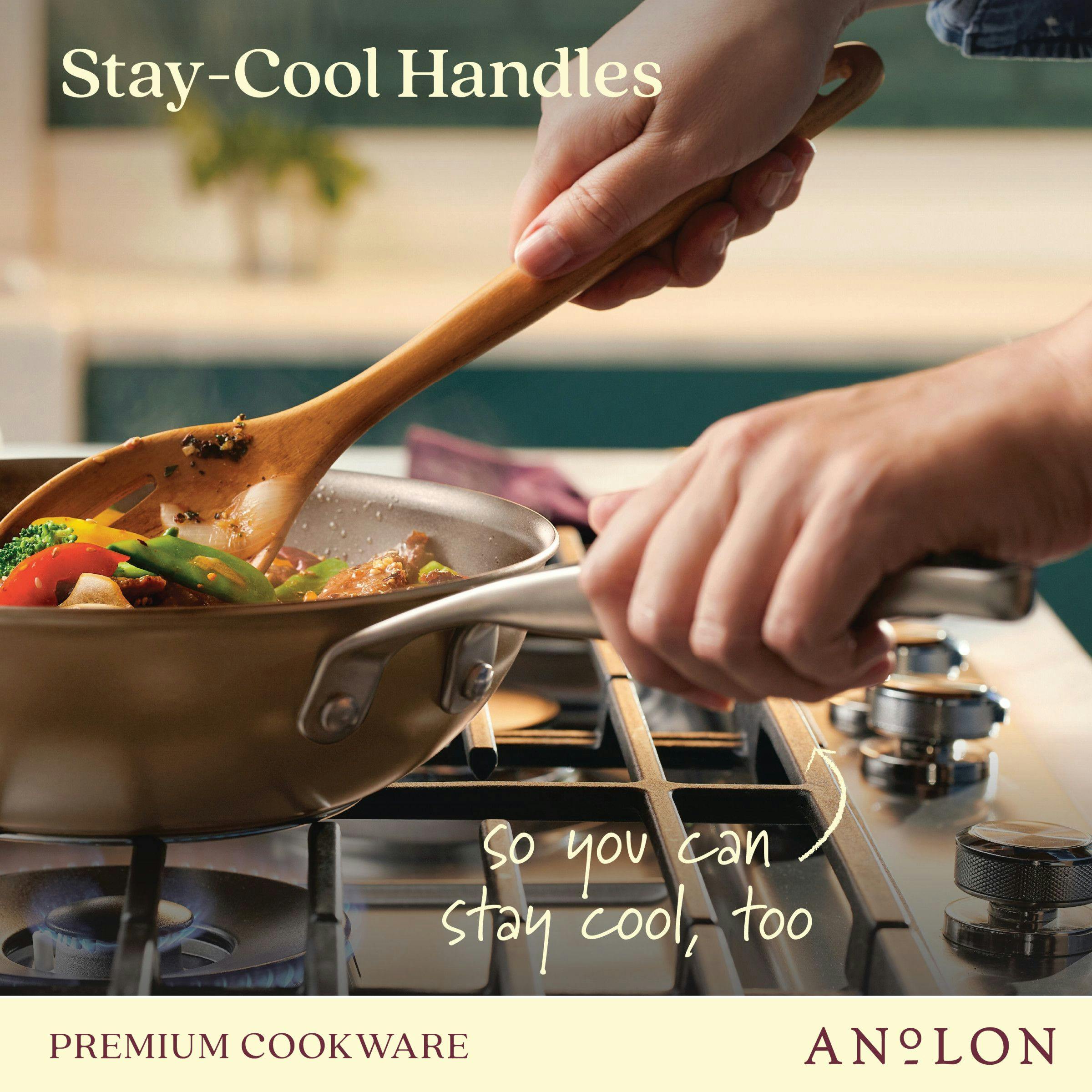 Anolon 10-Pc. Ascend Hard Anodized Nonstick Cookware Set - Bronze 