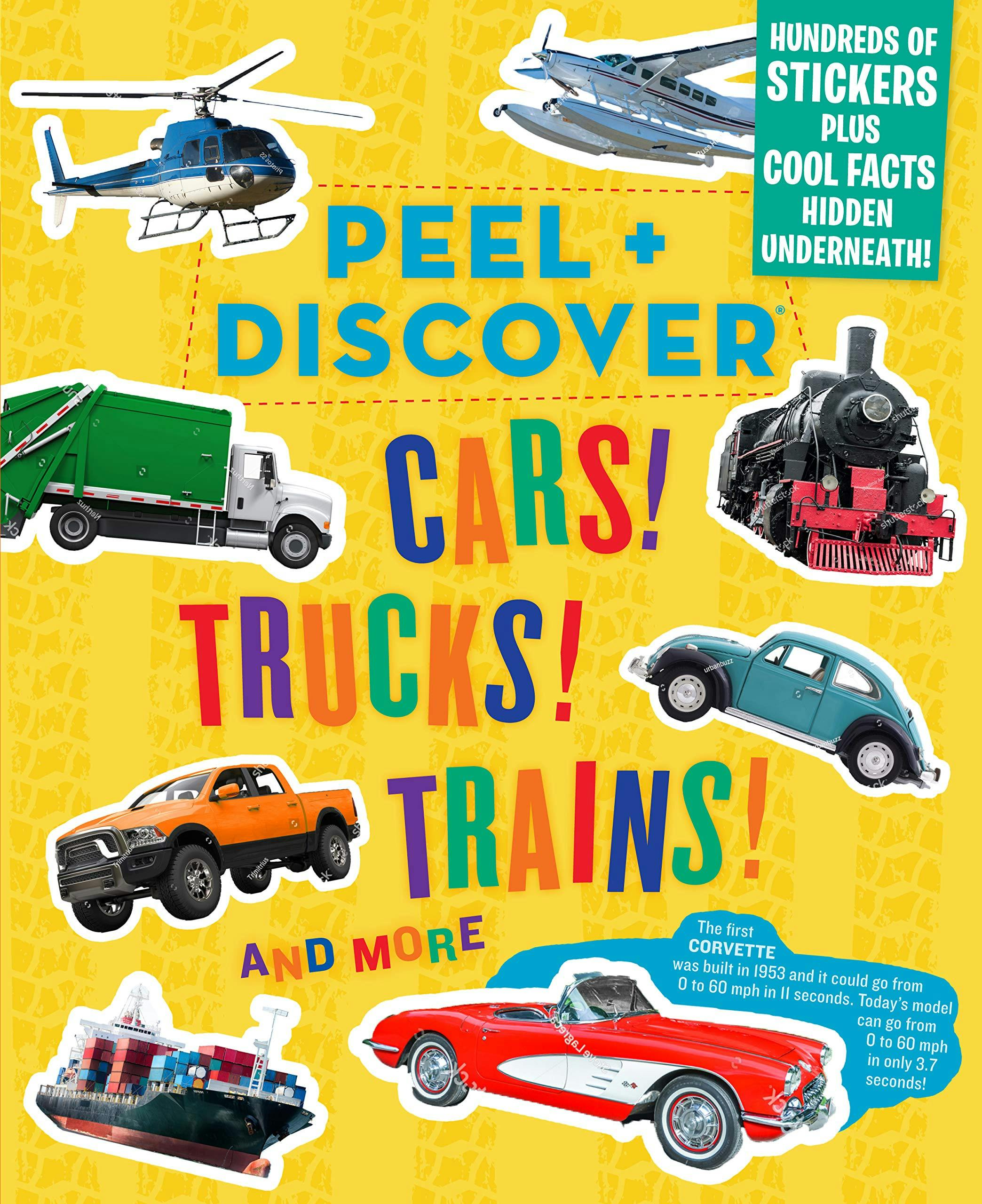 Workman Publishing Peel and Discover: Cars! Trucks! Trains!