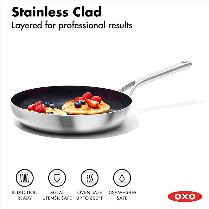 OXO Tri-Ply Stainless Non-Stick Mira Series Frypan, 10-inch