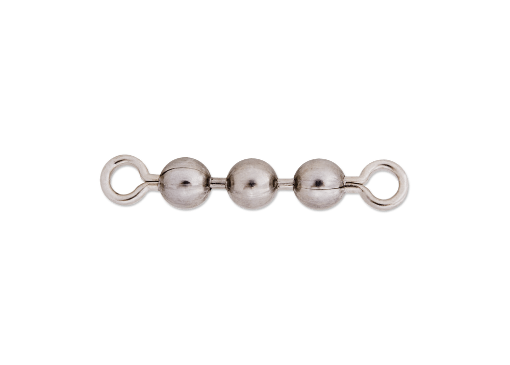 Luhr-Jensen Stainless Steel Swivel Bead Chain · 3 Bead · 4 pack