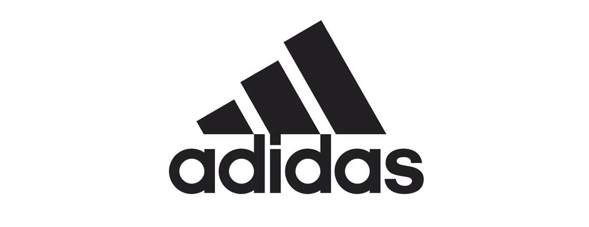 The three-stripe Adidas logo. 
