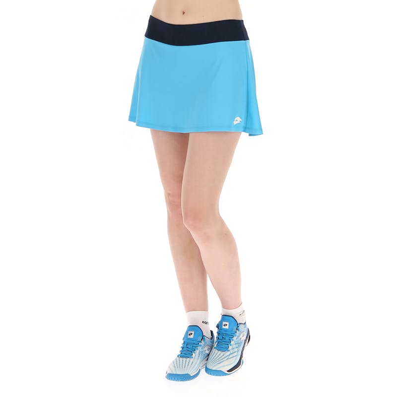 Bella BLUE Cotton Spandex Roll-Down A-Line Tennnis Skirt 